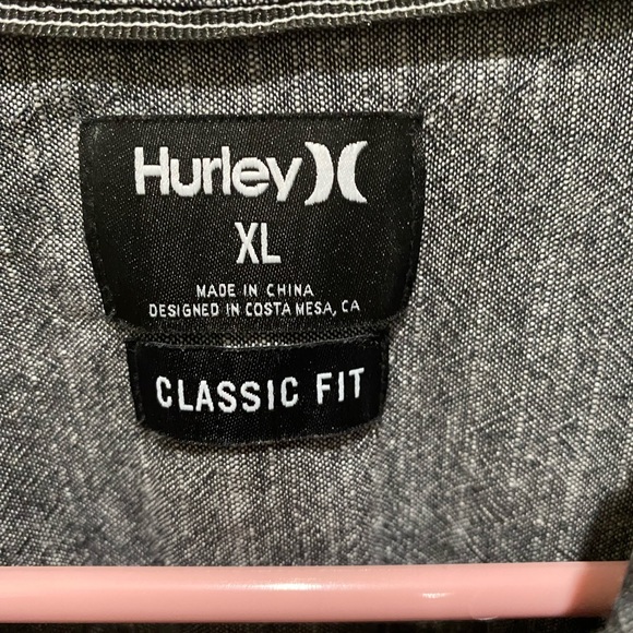 Mens Hurley Button Down Long Sleeve Shirt XL - Picture 2 of 4